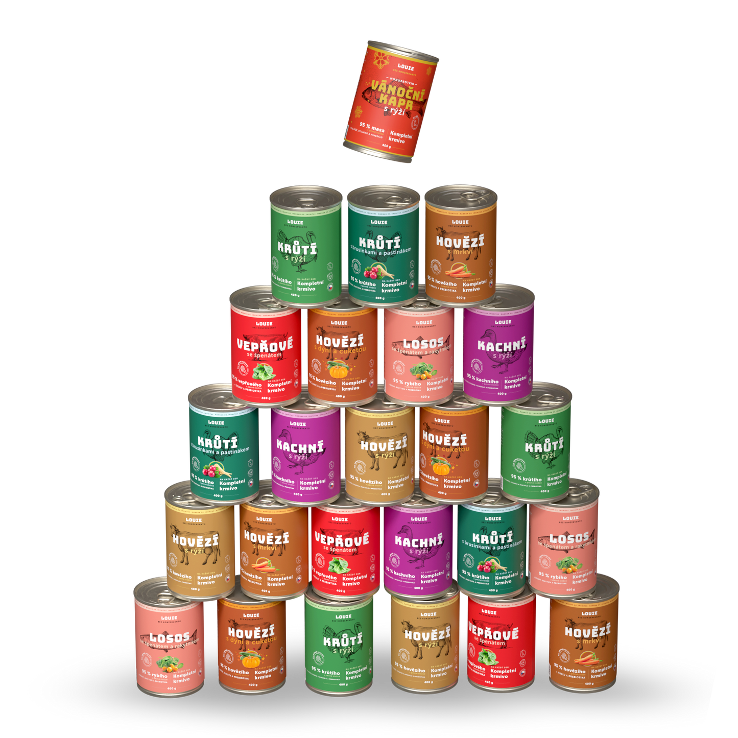 Adventní balíček bez kuřecího 24ks + Vánoční kapr zdarma 400g