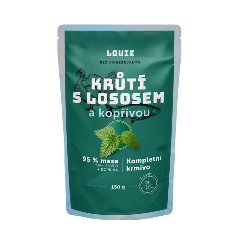 Puten-Täschchen mit Lachs und Brennnessel 150 g