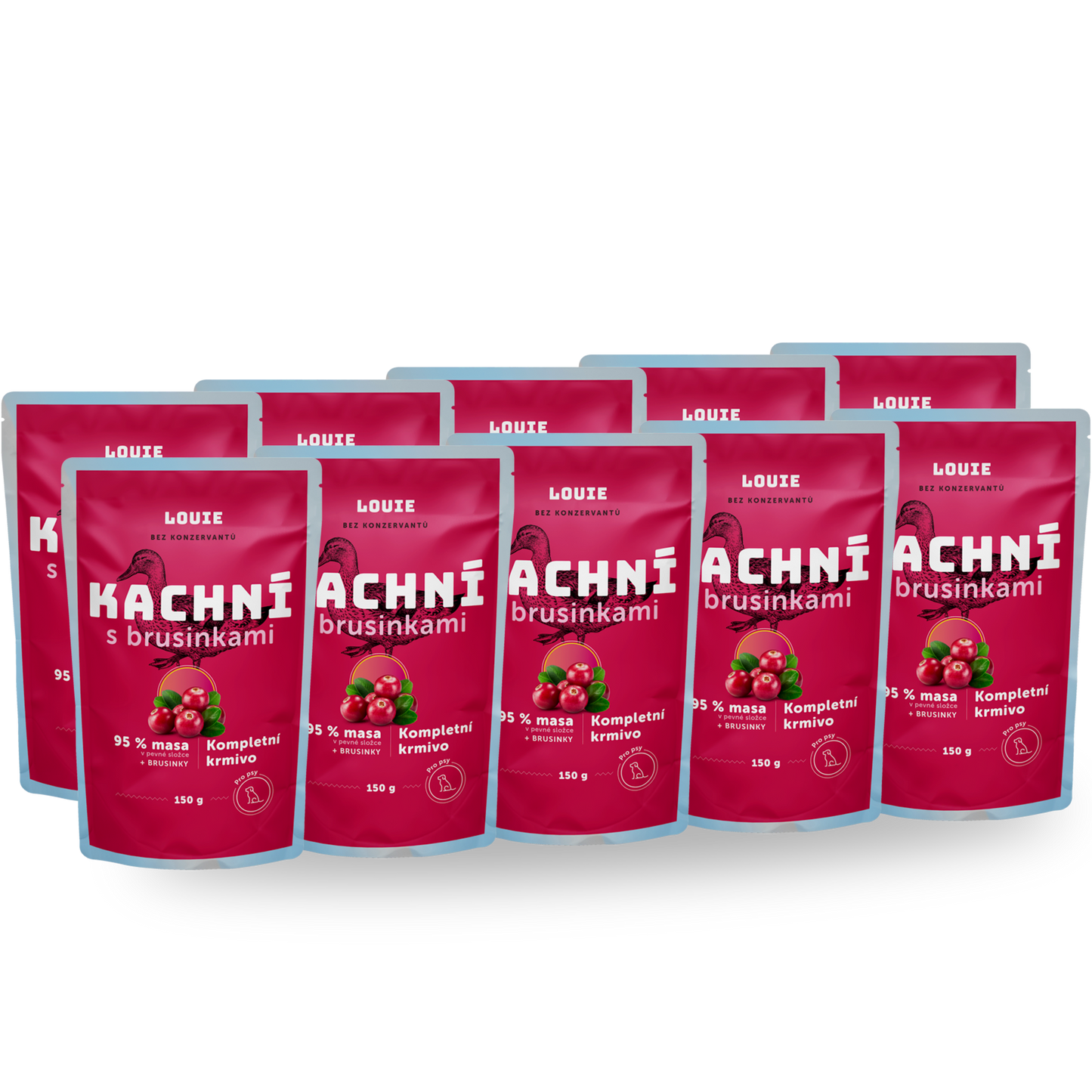 Paket mit 10 Beuteln – Ente mit Preiselbeeren 150 g