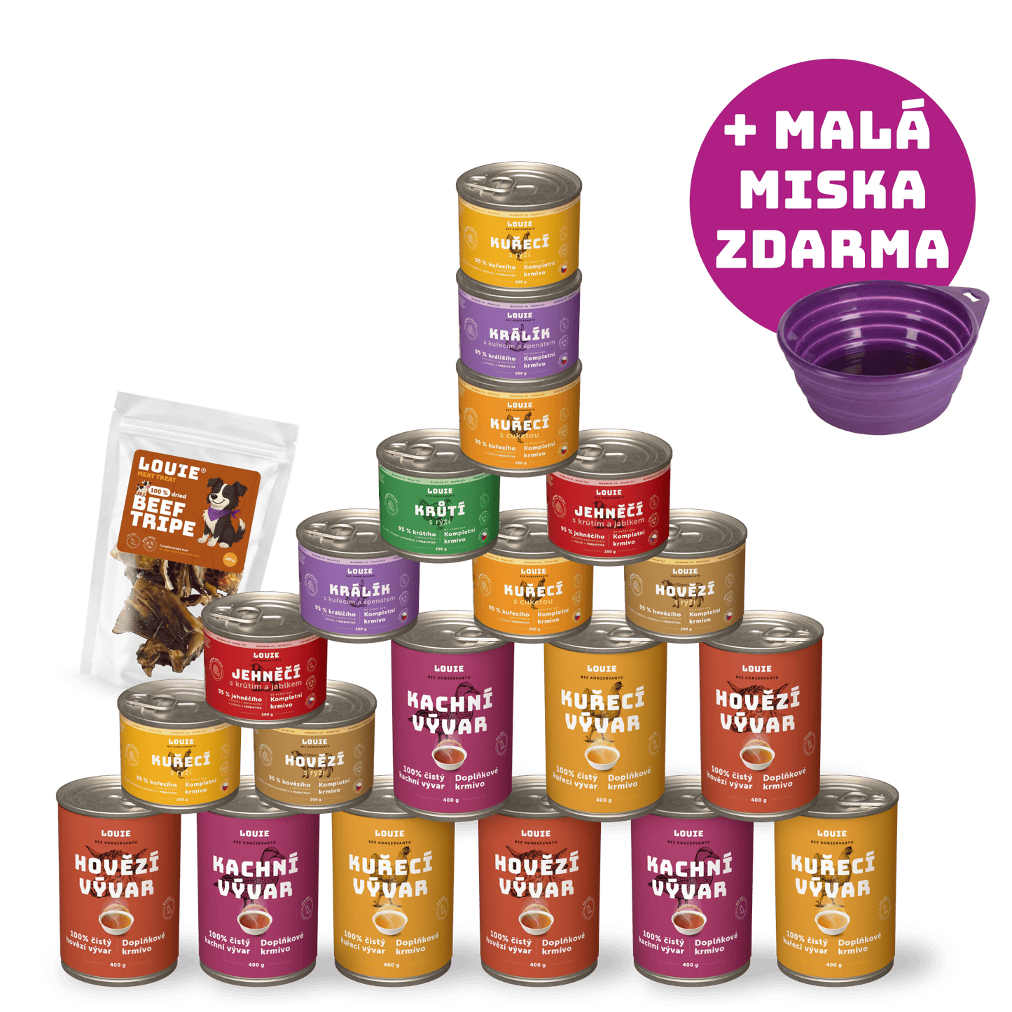 Svěží mix pro horké dny | 20ks | 200g + cestovní miska zdarma