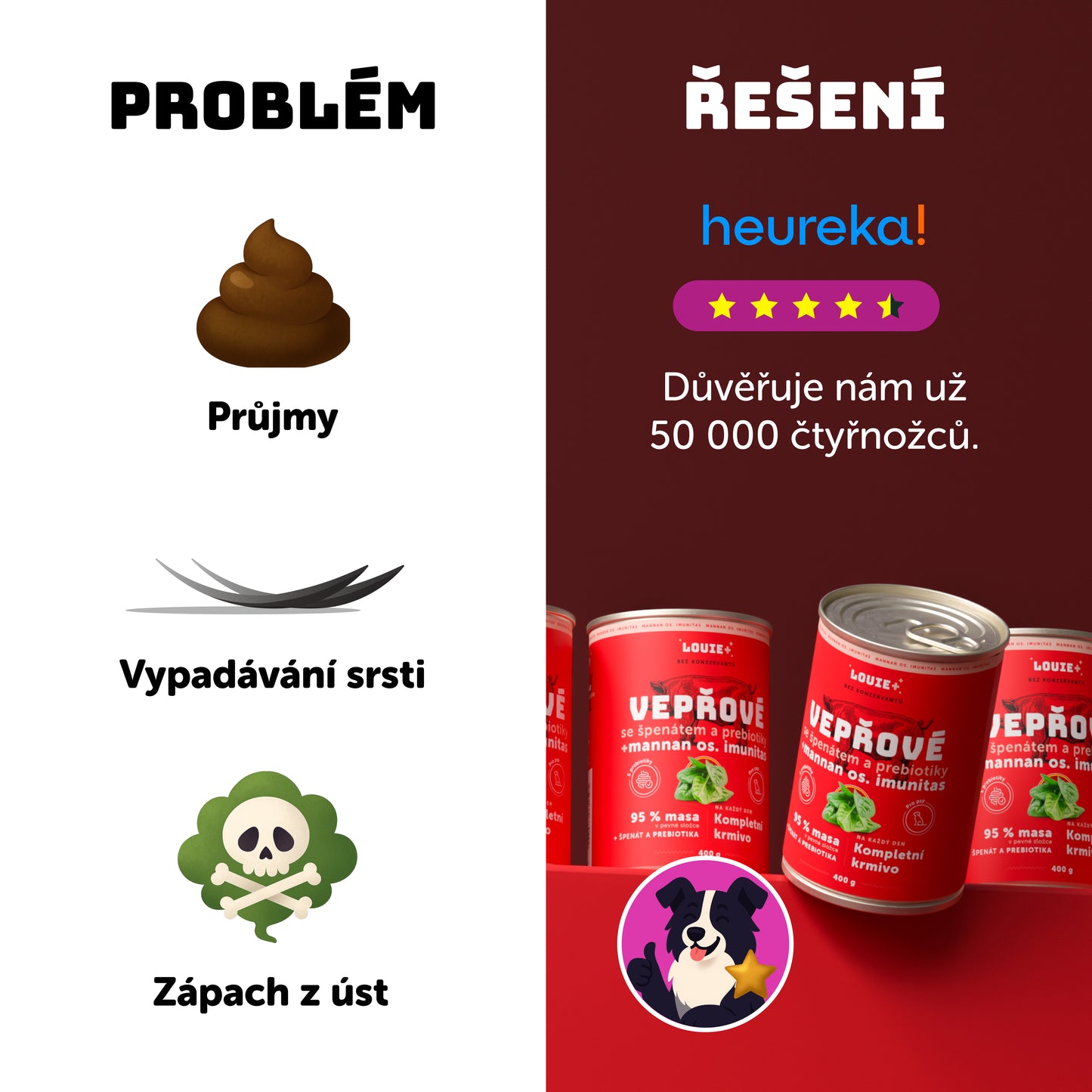 Vepřové se špenátem a prebiotiky 400g