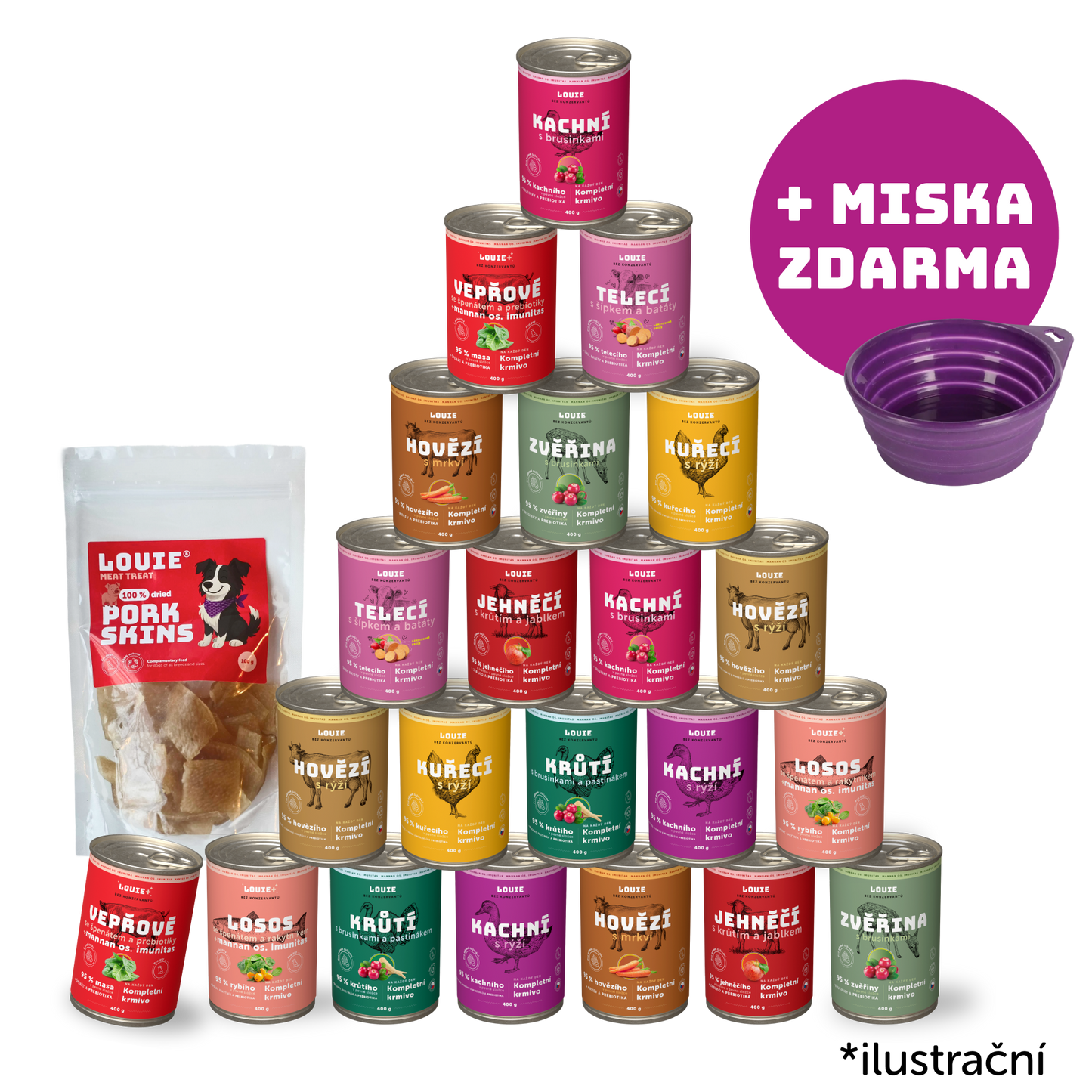 Cestovní balíček 24ks - 400g + miska zdarma