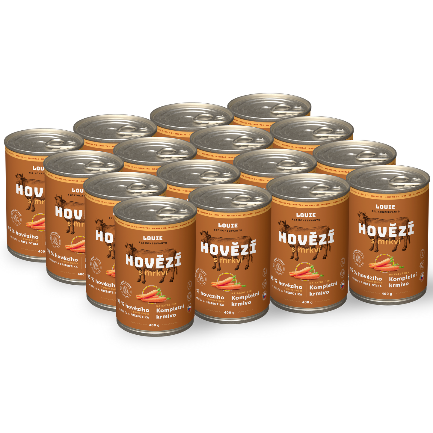 Výhodné balení 16ks - Hovězí s mrkví a prebiotiky 400g