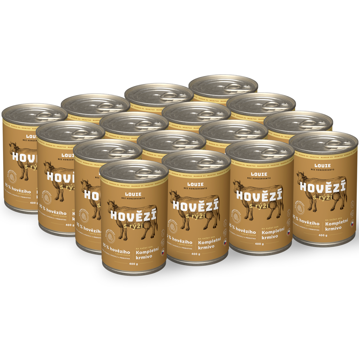 Výhodné balení 16ks - Hovězí s rýží a prebiotiky 400g