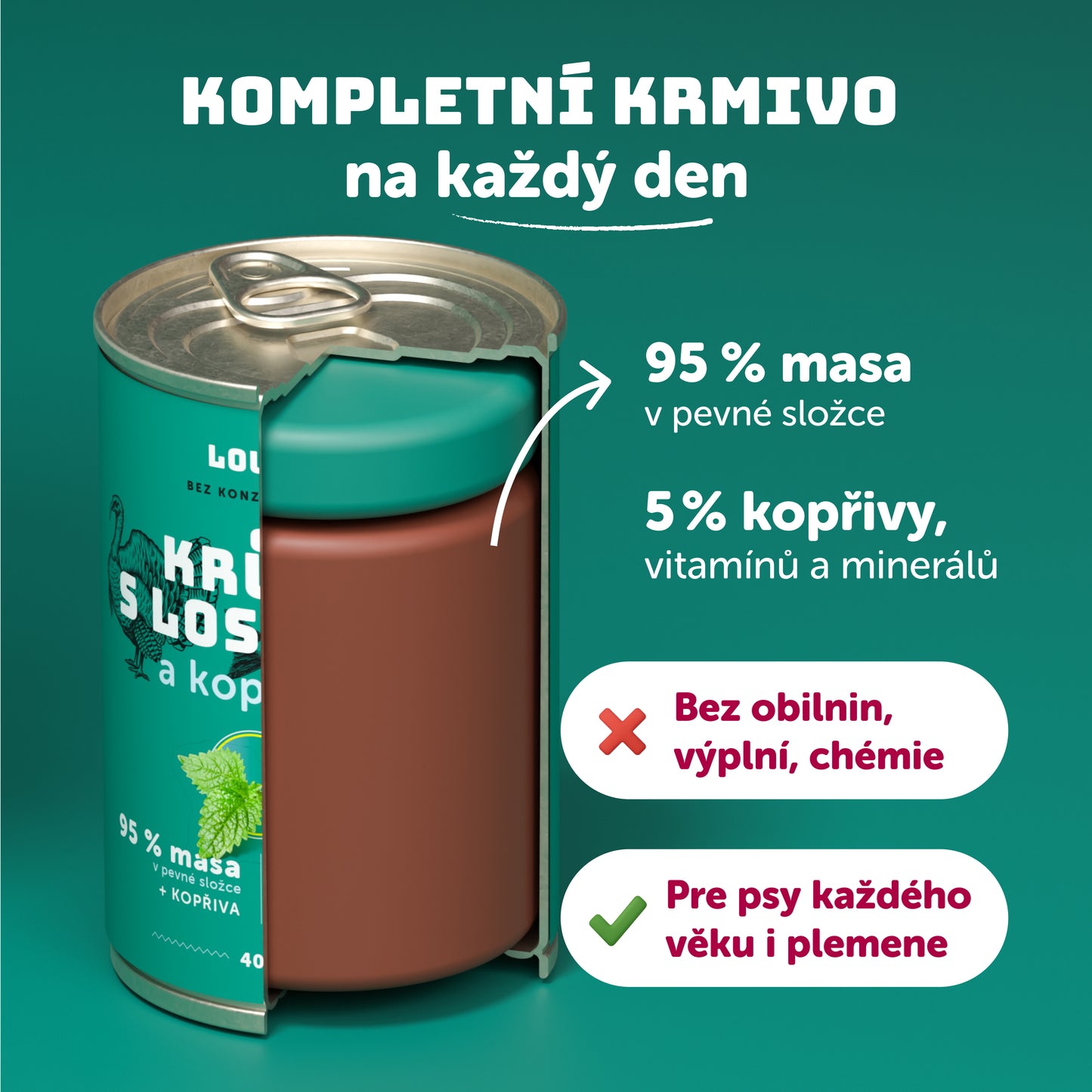 Paket mit 12 Beuteln – Pute mit Lachs und Brennnessel 300 g