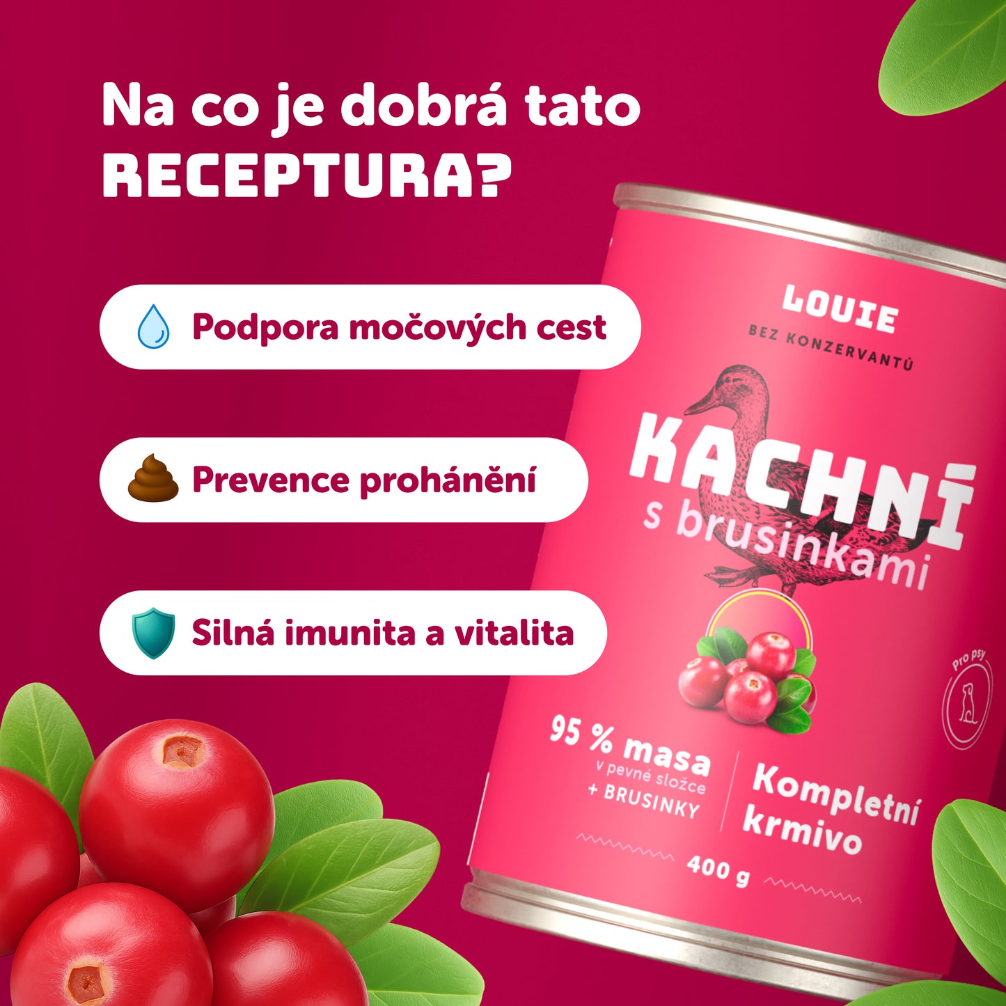 Kachní kapsička s brusinkami 300g