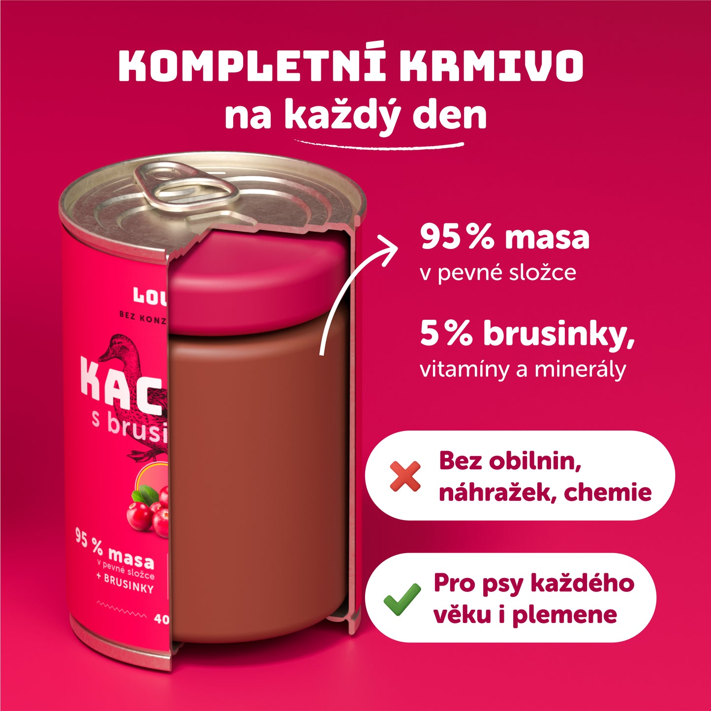 Kachní kapsička s brusinkami 300g