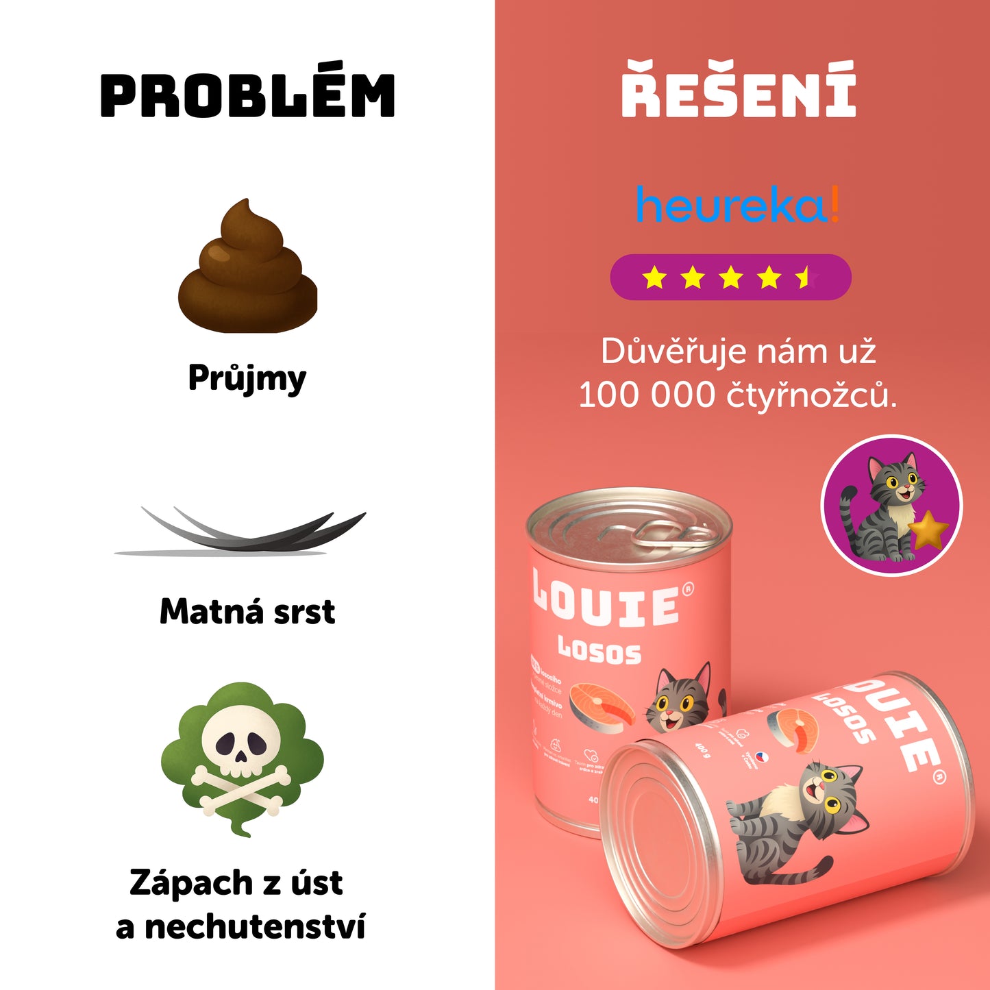 Výhodné balení 8 ks - Losos s prebiotiky 400g