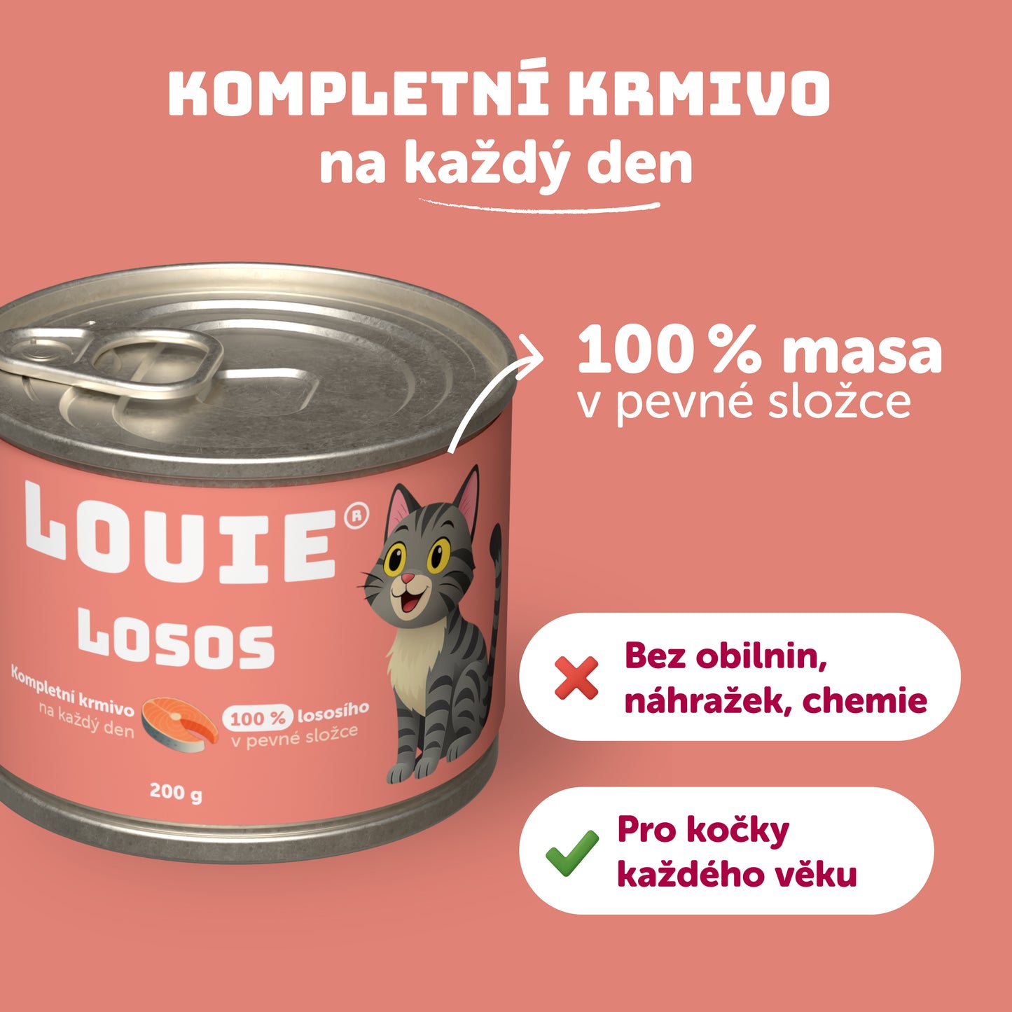 Výhodné balení 8 ks - Losos s prebiotiky 200g