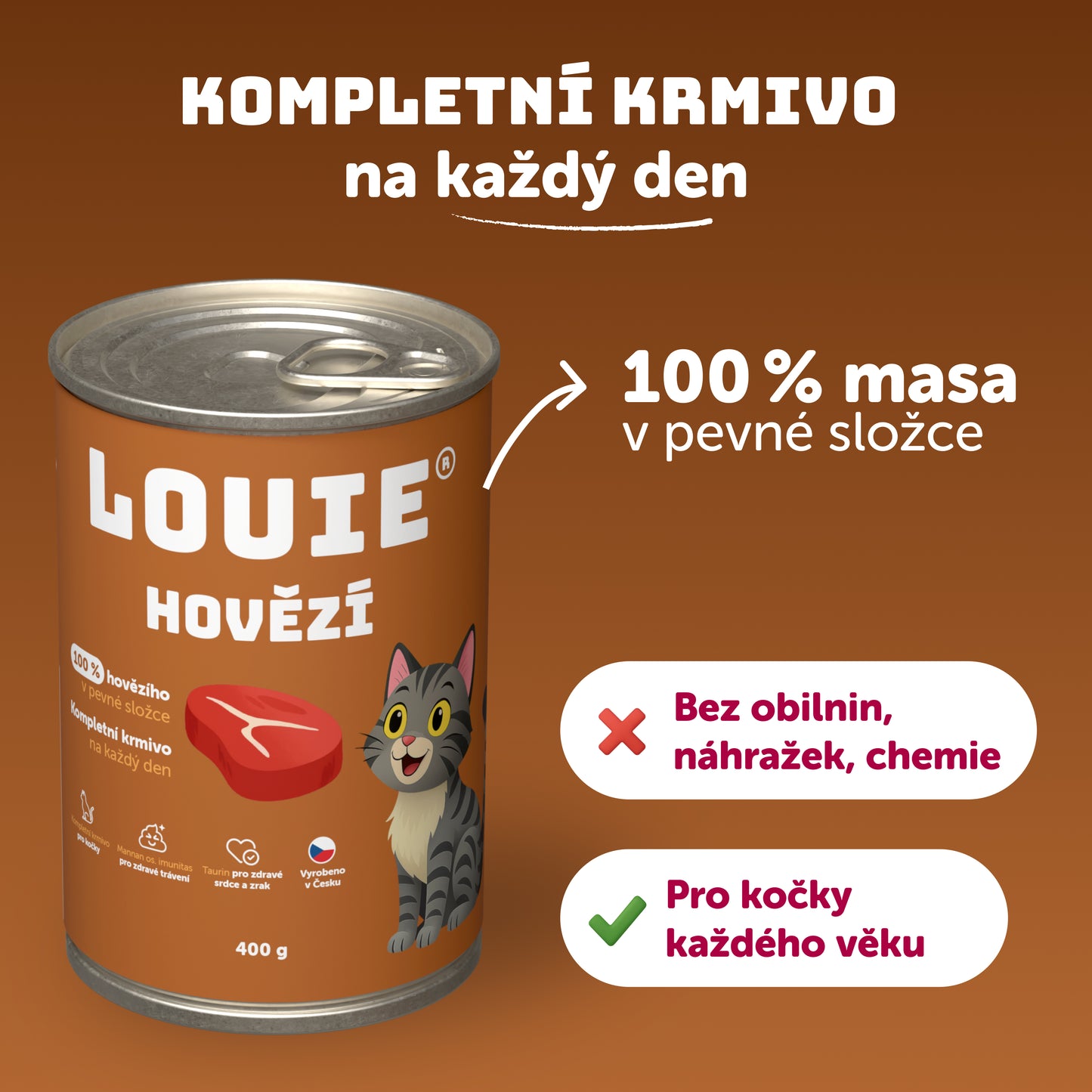 Výhodné balení 8 ks - Hovězí s prebiotiky 400g