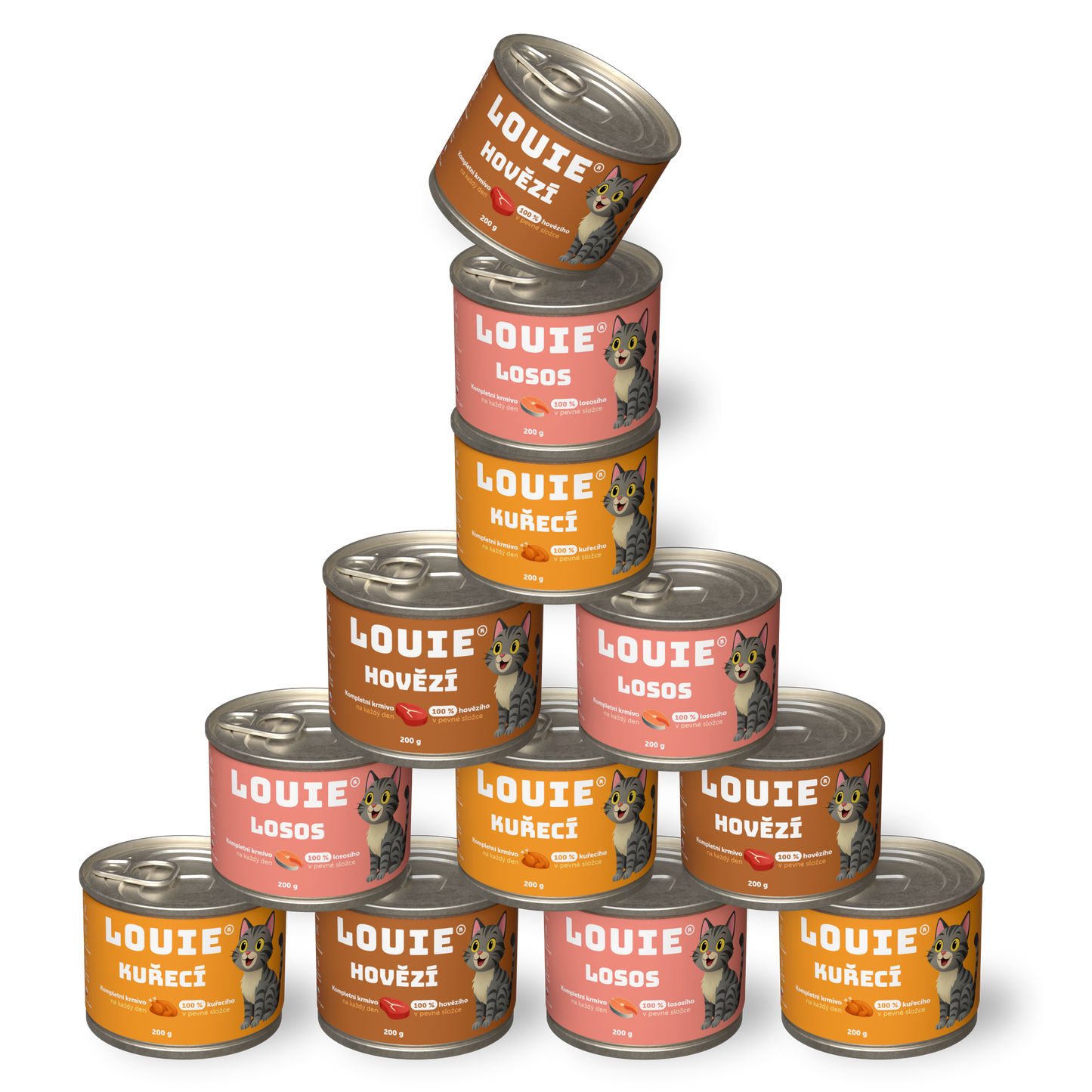 Kočičí ochutnávkový balíček 12 ks - 200g