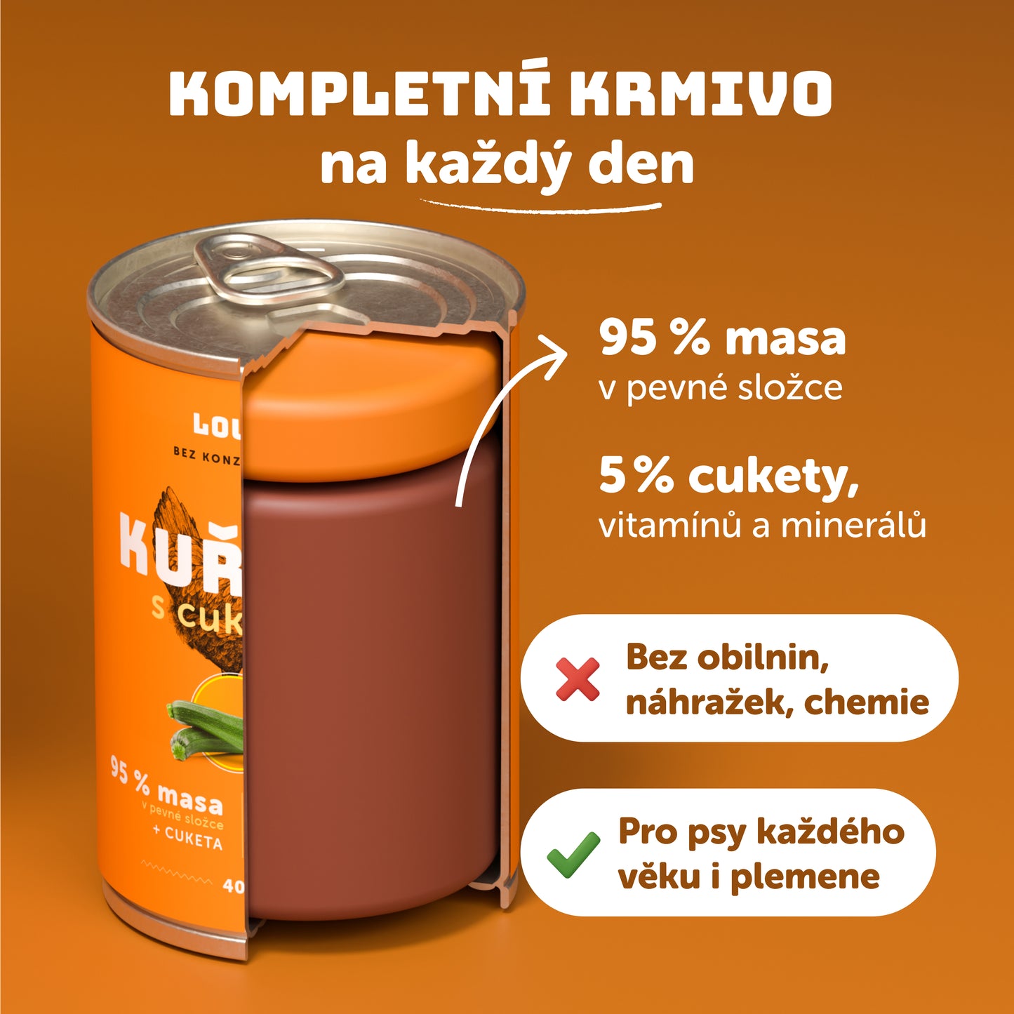 Výhodné balenie 8 ks - Kuracie s cuketou 200g