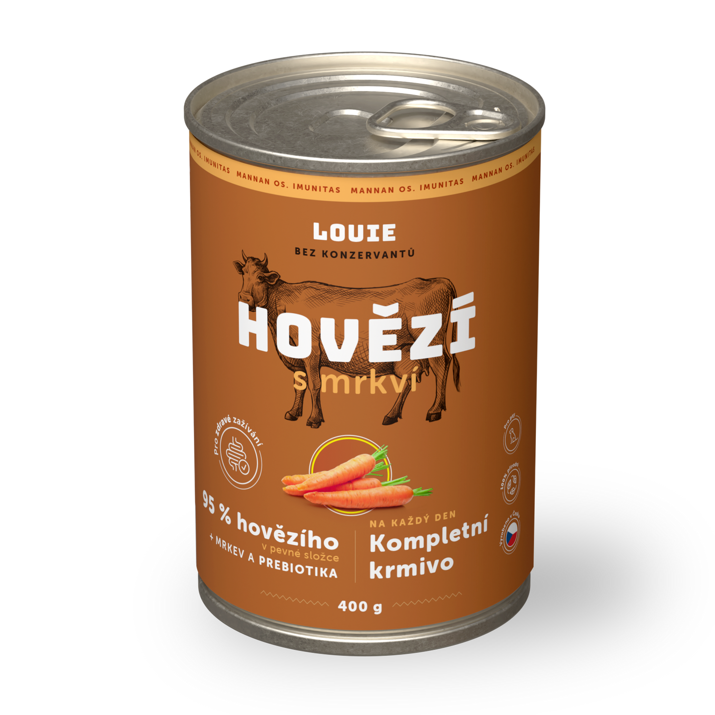 Hovězí s mrkví a prebiotiky 400g