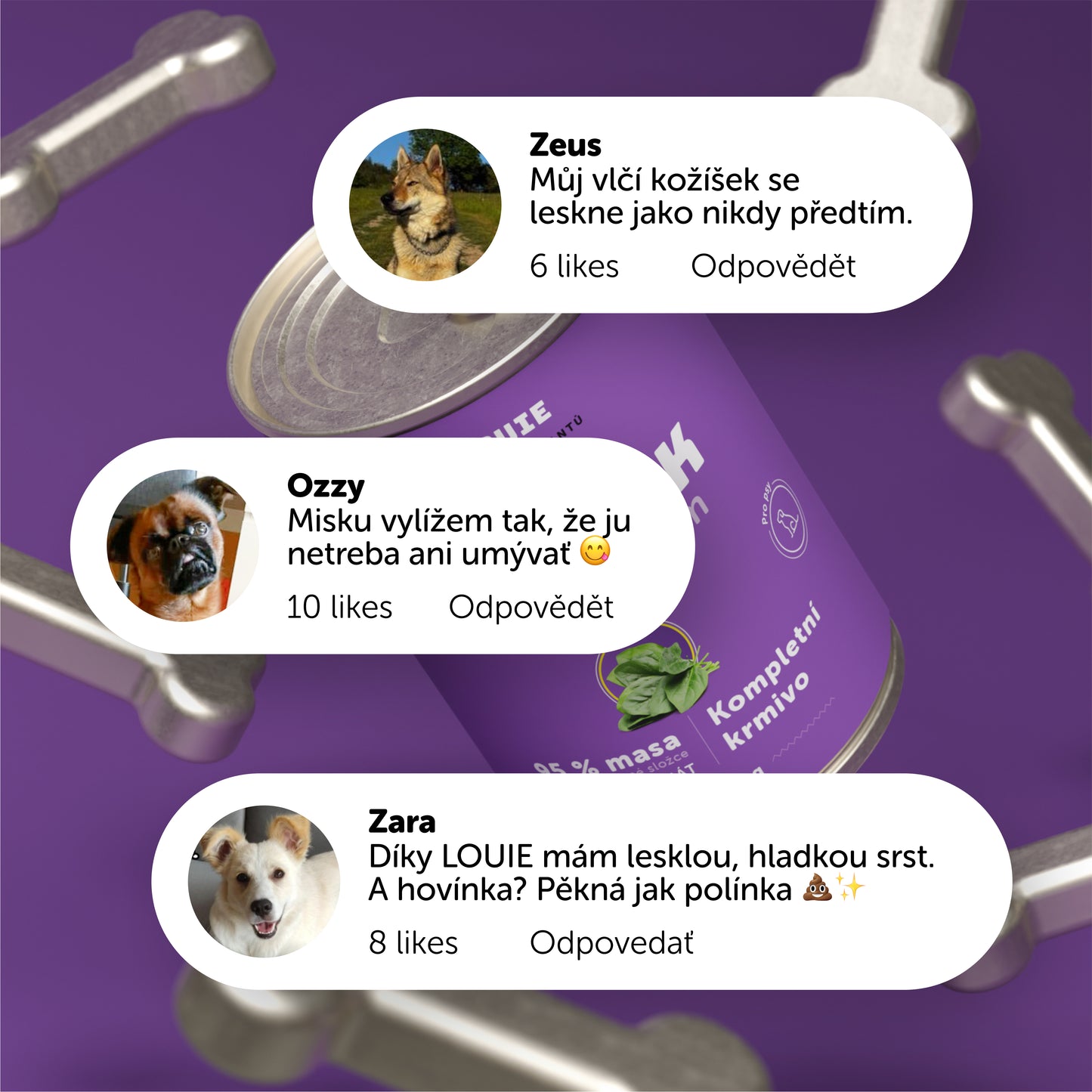 Králík s kuřecím, špenátem a prebiotiky 400g