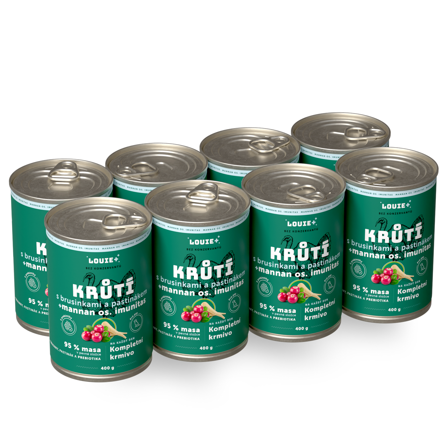 Vorteilspack – 8 x Pute mit Preiselbeeren, Pastinaken und Präbiotika 400 g