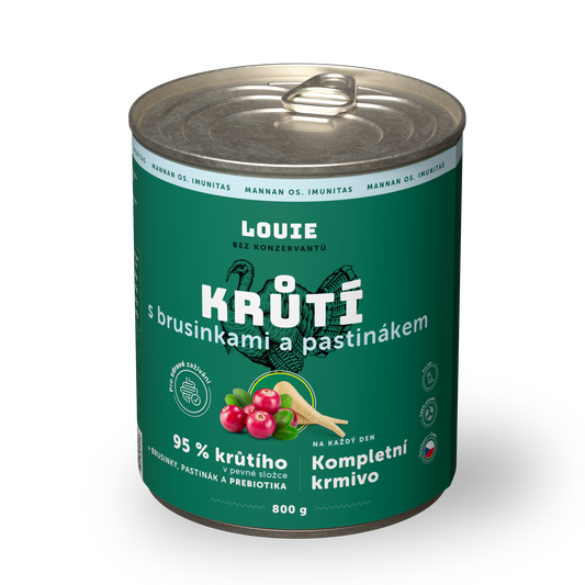 Krůtí s brusinkami, pastinákem a prebiotiky 800 g