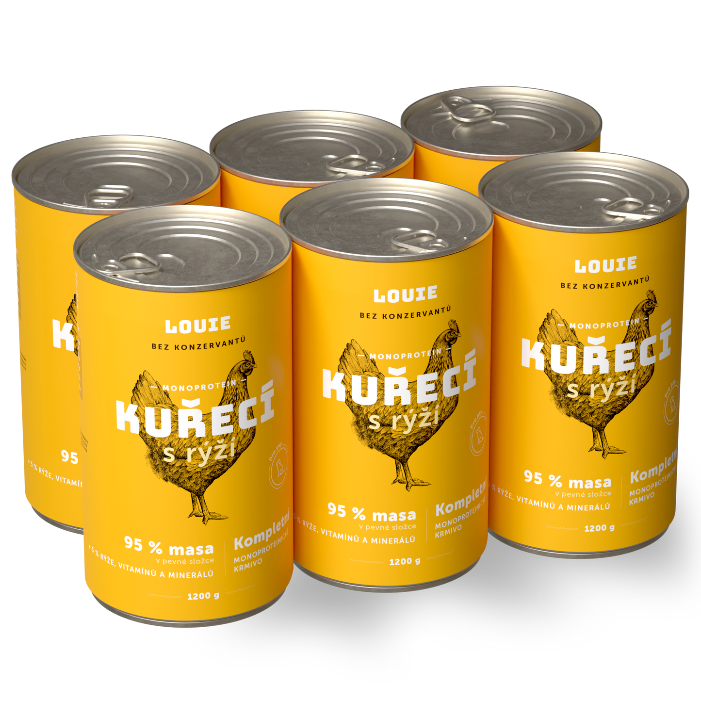 Vorteilspackung mit 6 Stück - Hähnchen mit Reis 1200 g