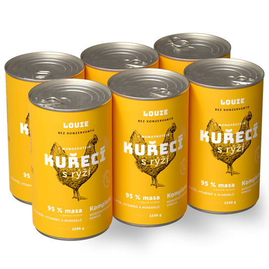 Vorteilspackung mit 6 Stück - Hähnchen mit Reis 1200 g