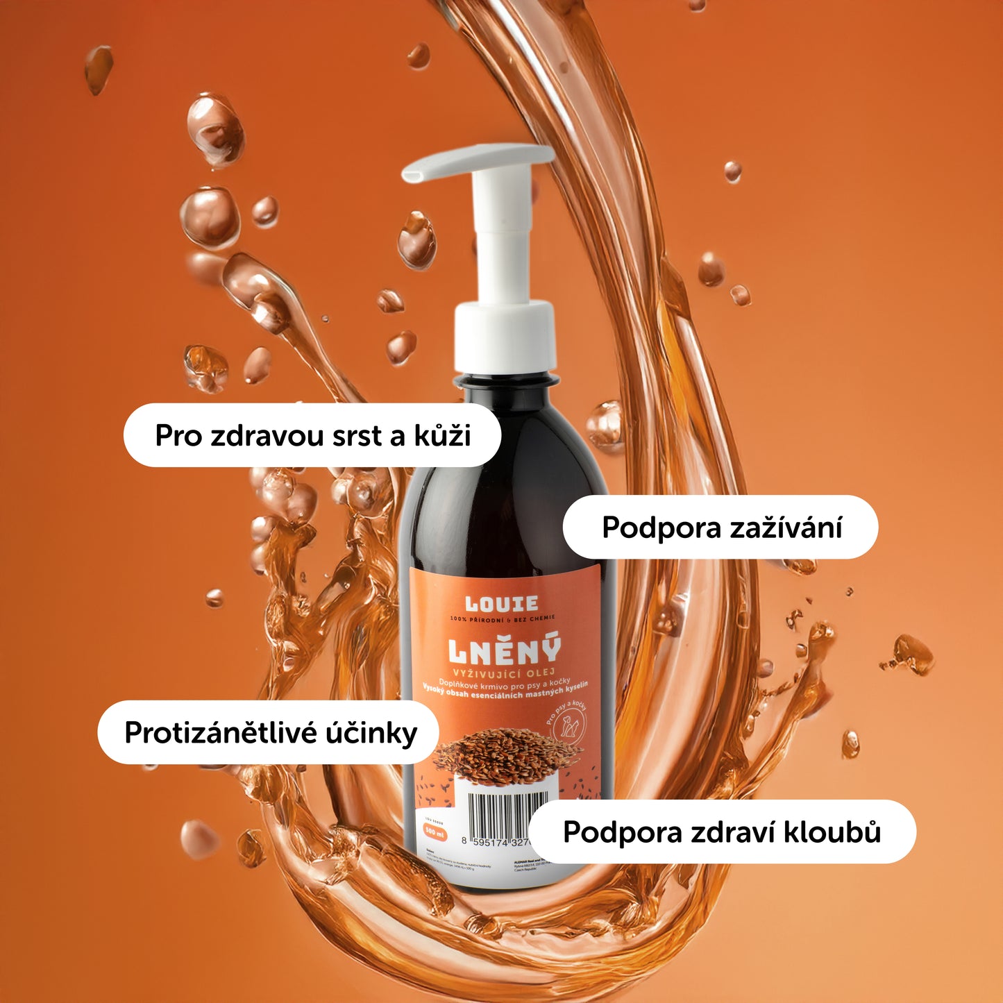 Lněný vyživující olej - 500ml