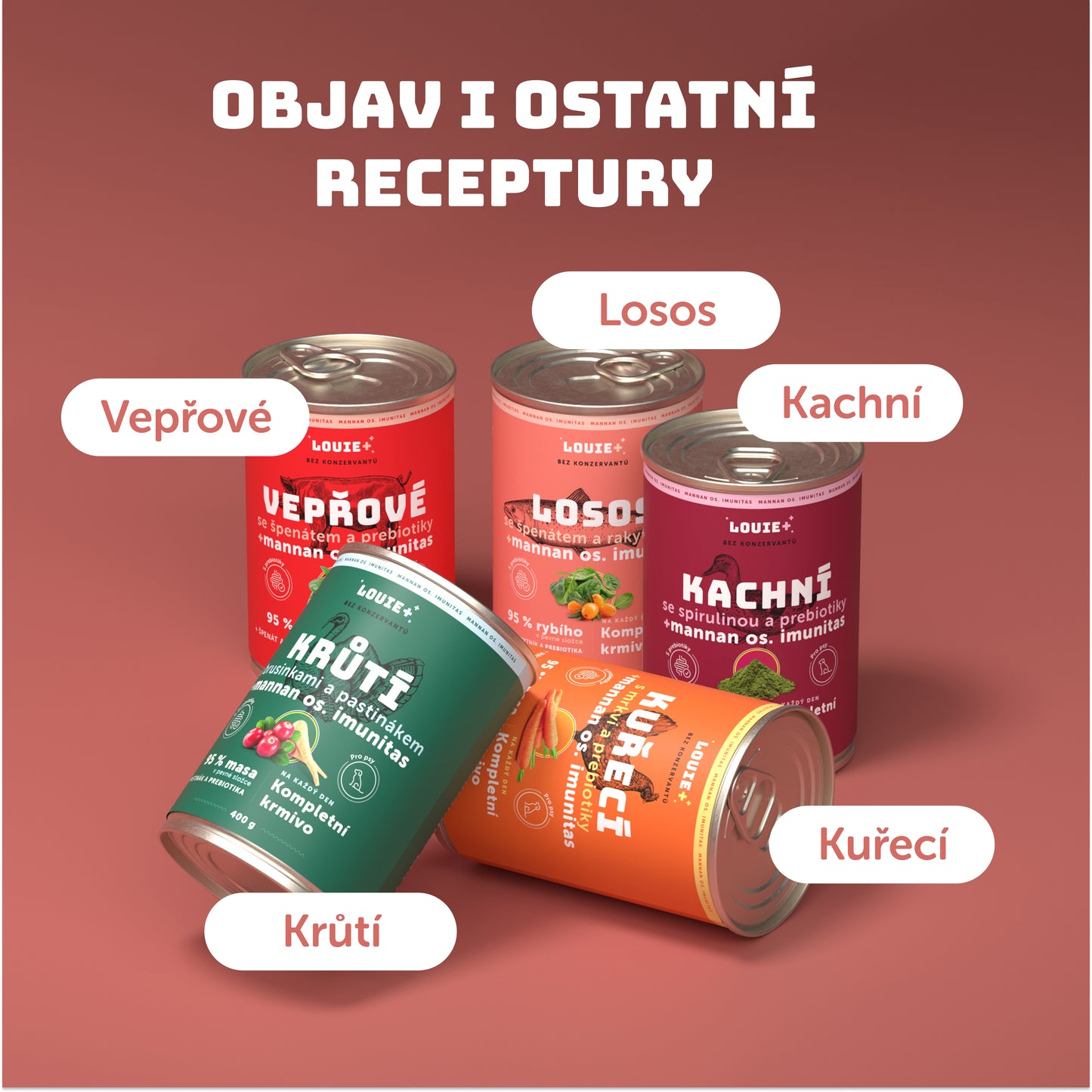 Losos s rakytníkem, špenátem a prebiotiky 400g - 8 ks