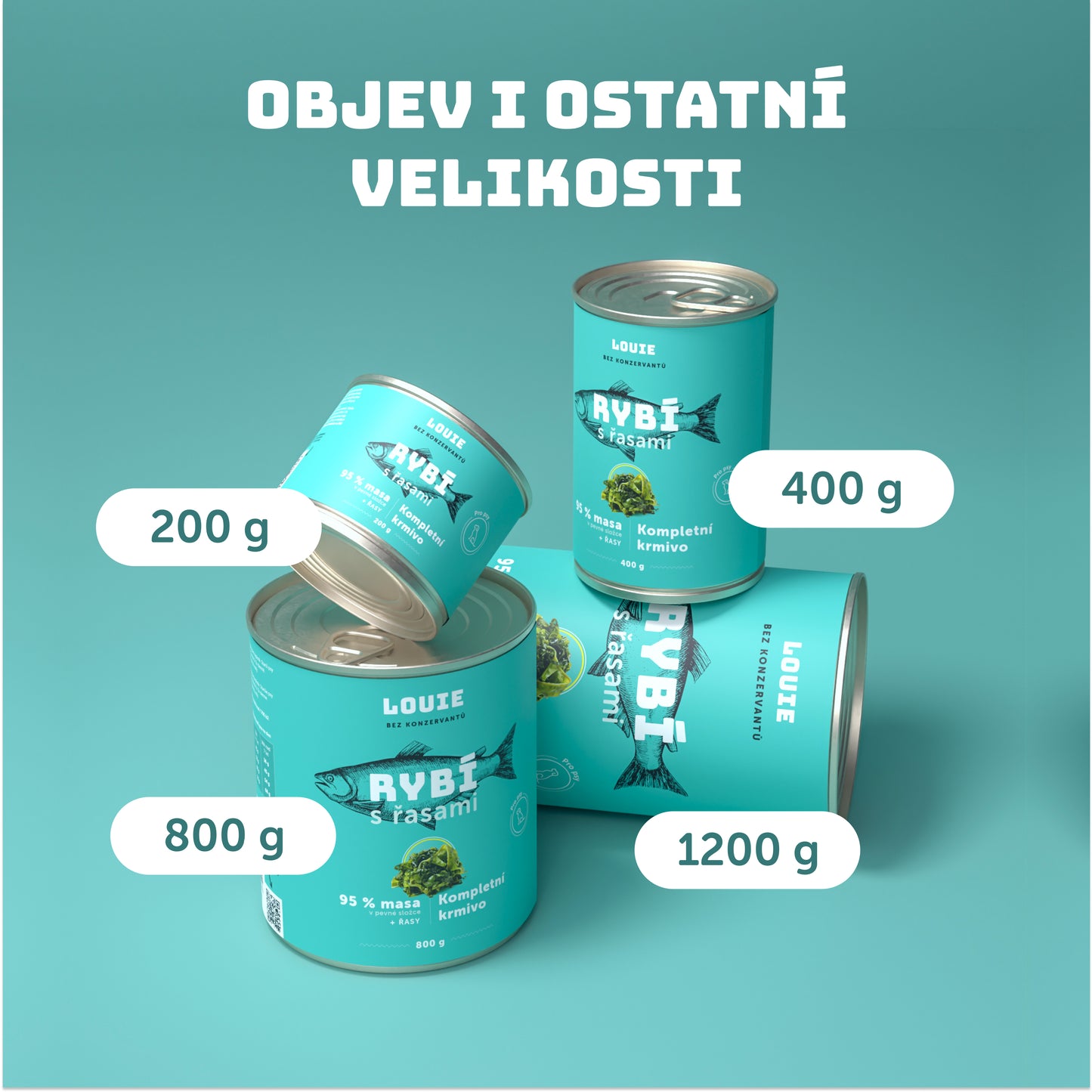 Vorteilspack – 6 x Fisch mit algen 800 g