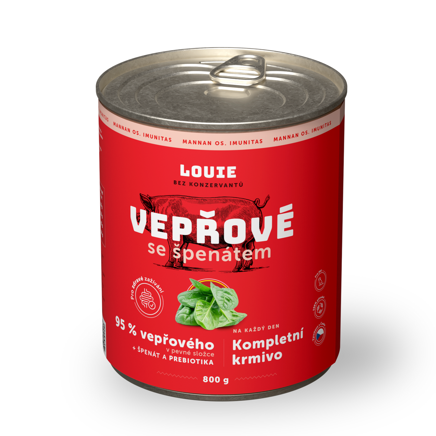 Vepřové se špenátem a prebiotiky 800 g