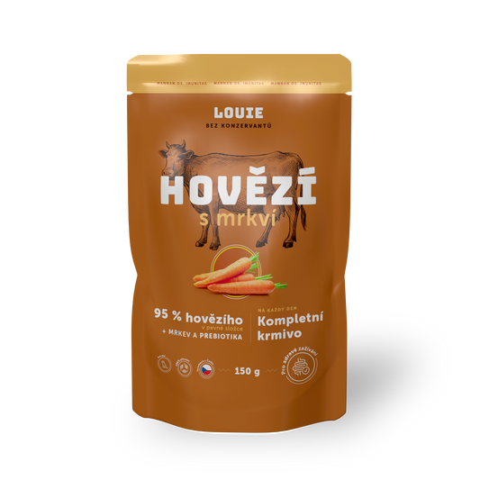 Hovězí kapsička s mrkví a prebiotiky 150g