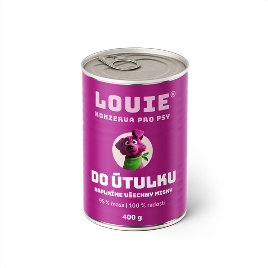 Psí konzerva do útulku 400g - LOUIE pomáhá útulkům