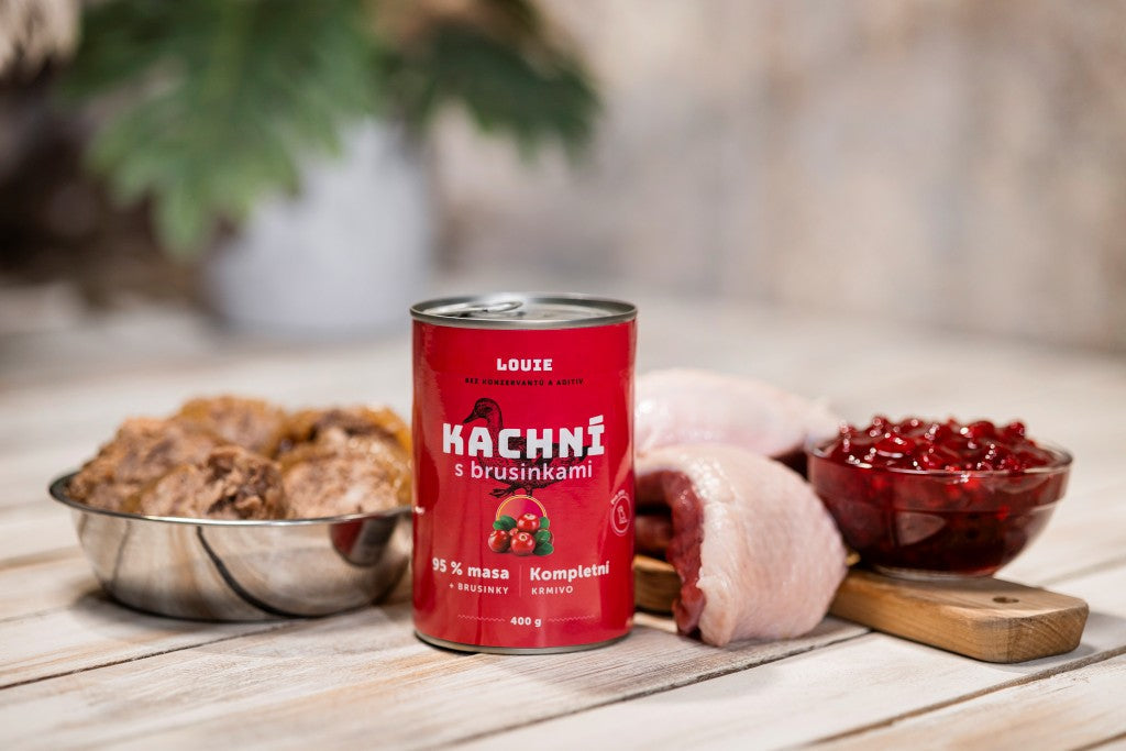Výhodné balení 16 ks - Kachní s brusinkami 400 g
