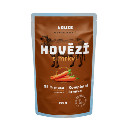 Balení kapsiček 12 ks - Hovězí s mrkví 300 g