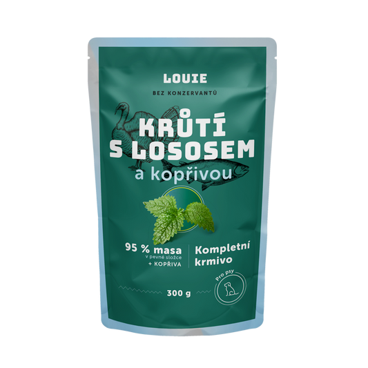 Krůtí kapsička s lososem a kopřivou 300g