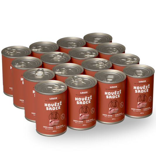 Výhodné balení 16 ks - Hovězí srdce 100% 400 g