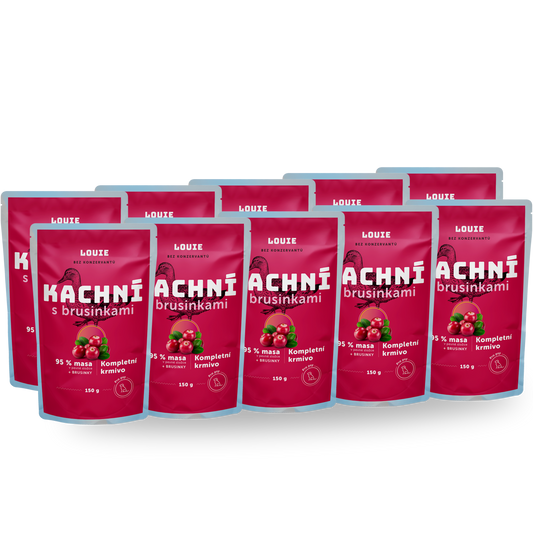 Balení kapsiček 10ks - Kachní s brusinkami 150g