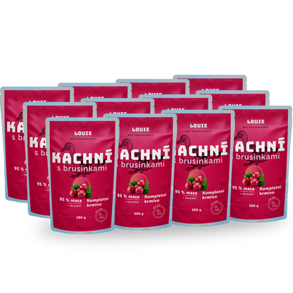 Balenie kapsičiek 12 ks - Kačacia s brusnicami 300 g