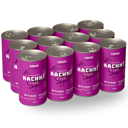 Výhodné balení 12 ks - Kachní s rýží 1200 g