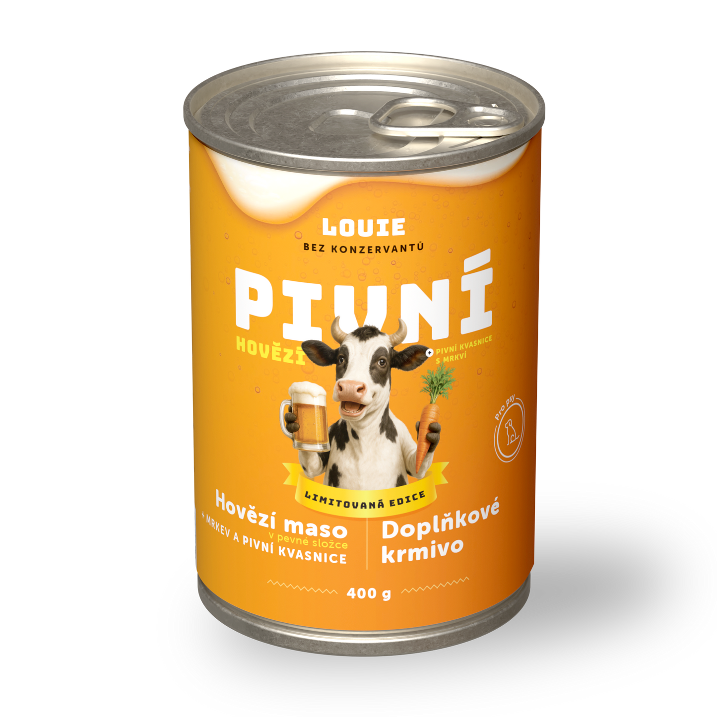 Pivní hovězí s mrkví a pivovarskými kvasnicemi 400g - limitovaná edice