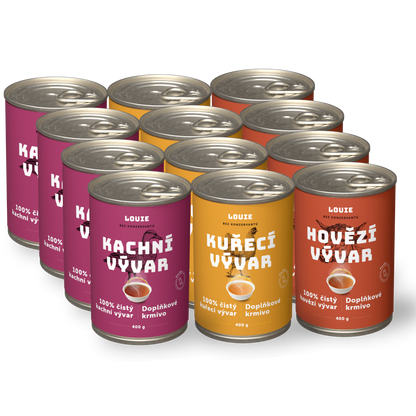 Výhodné balení 12 ks - mix vývarů 400g