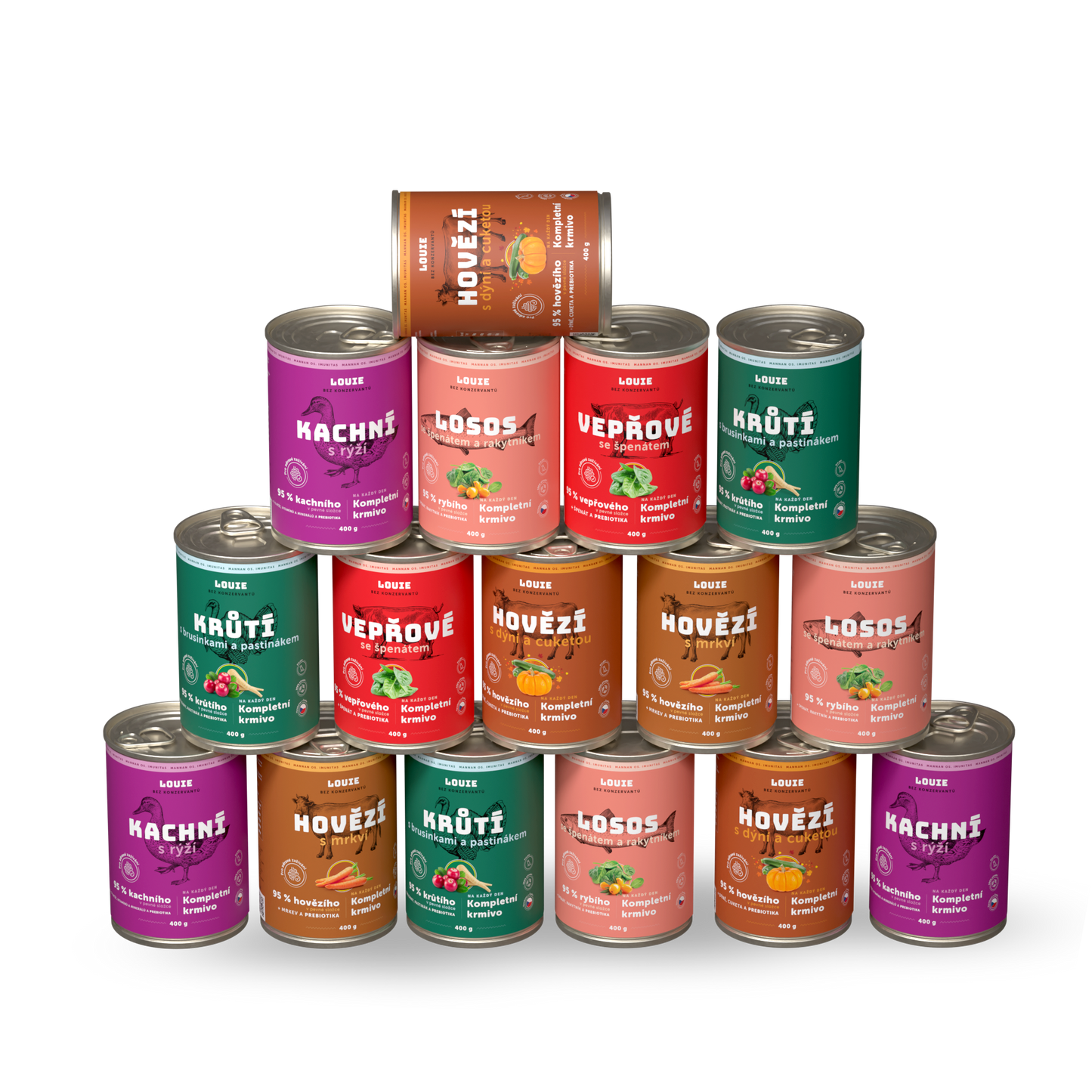 Ochutnávkový balíček bez kuřecího 400g - 16 ks