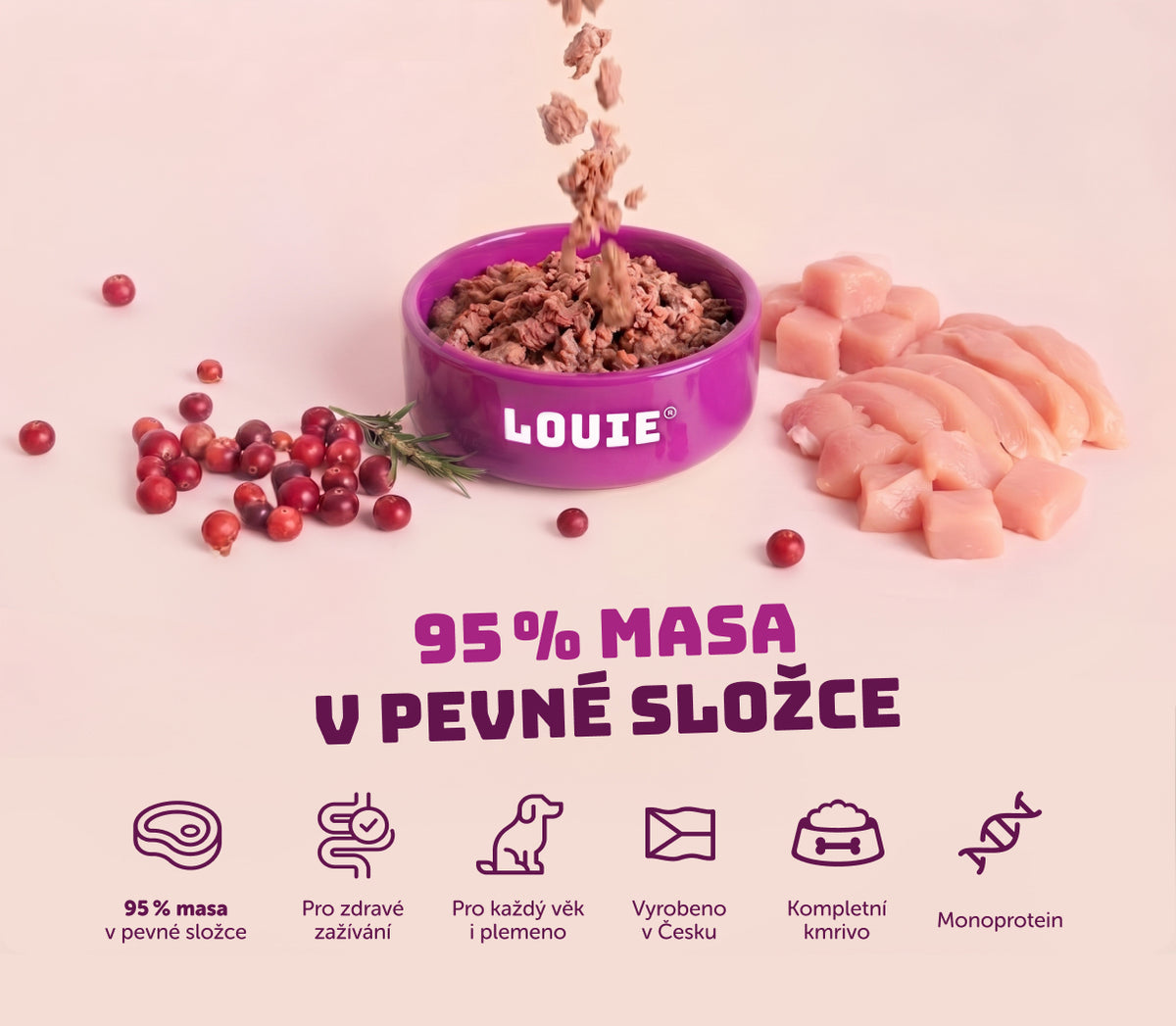 Krůtí s brusinkami a pastinákem 400g