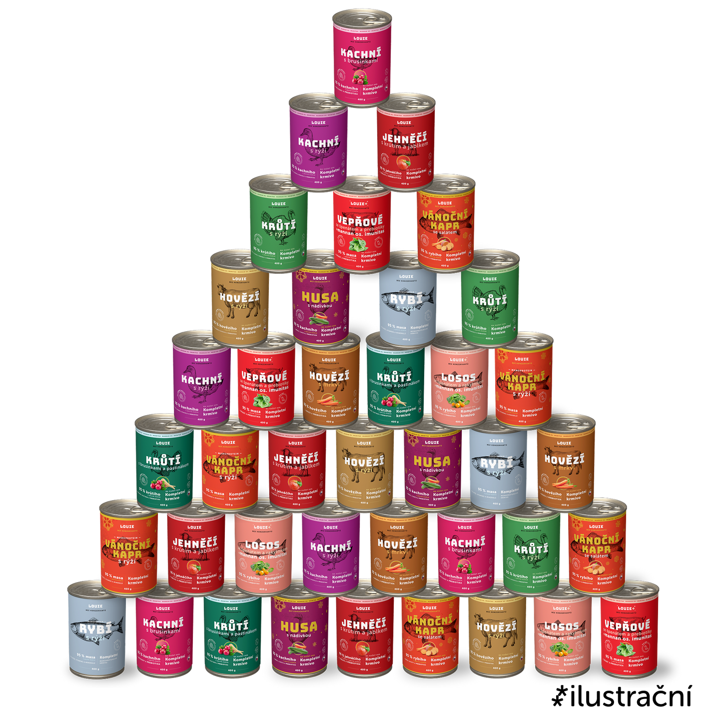 Ochutnávkový balíček bez kuřecího 40 ks - 400g