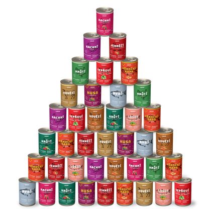 Ochutnávkový balíček bez kuřecího 40 ks - 400g