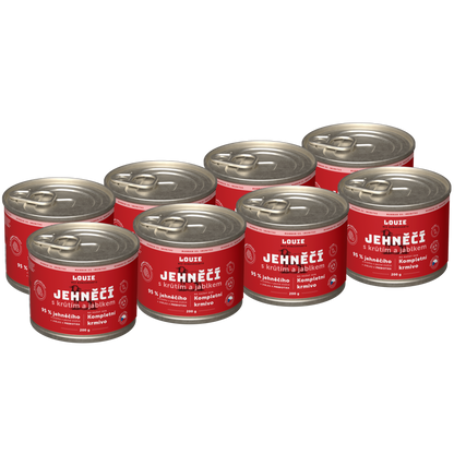 Výhodné balení 8ks - Jehněčí s krůtím, jablkem a prebiotiky 200g