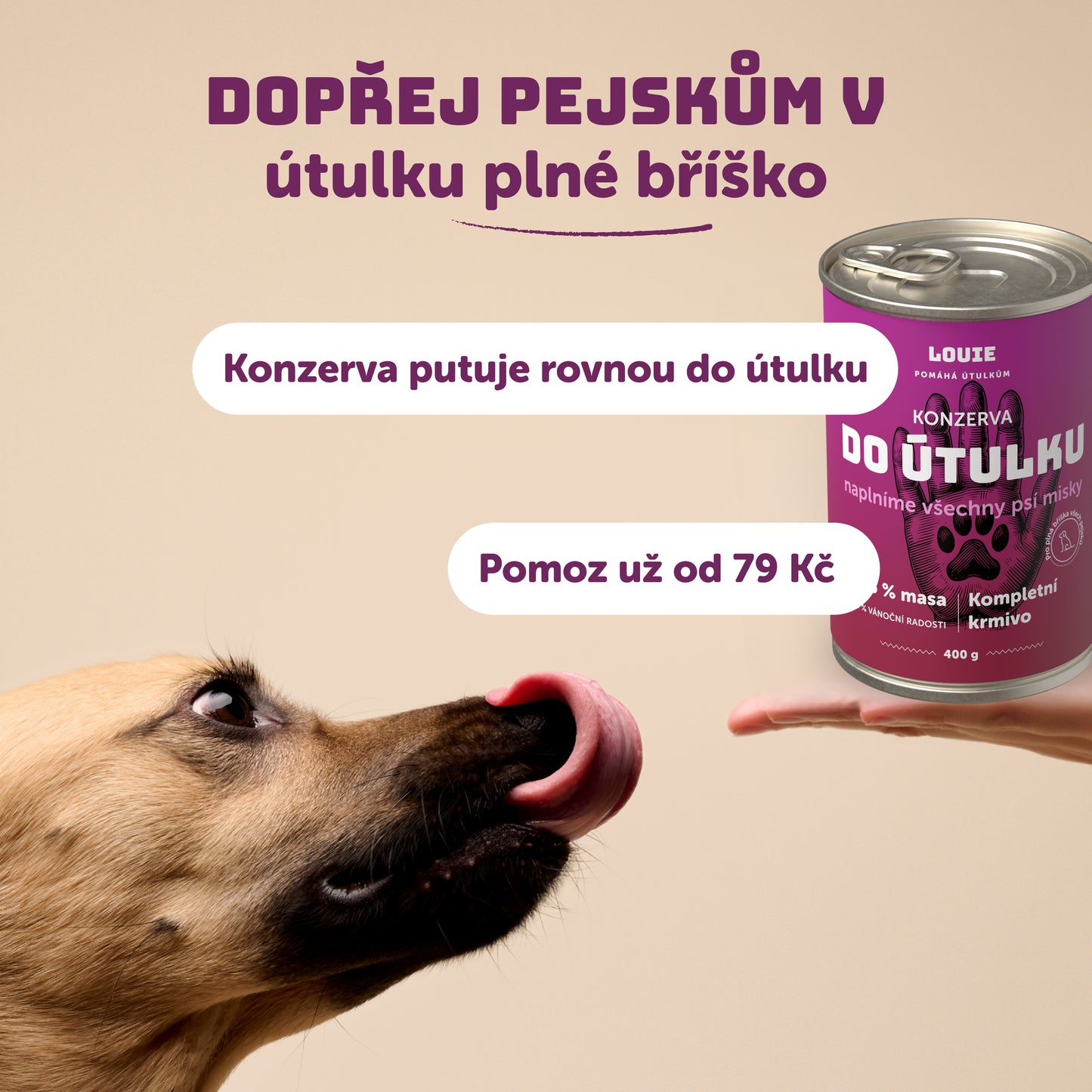 Balíček do útulku 16 ks, 400g - LOUIE pomáhá útulkům