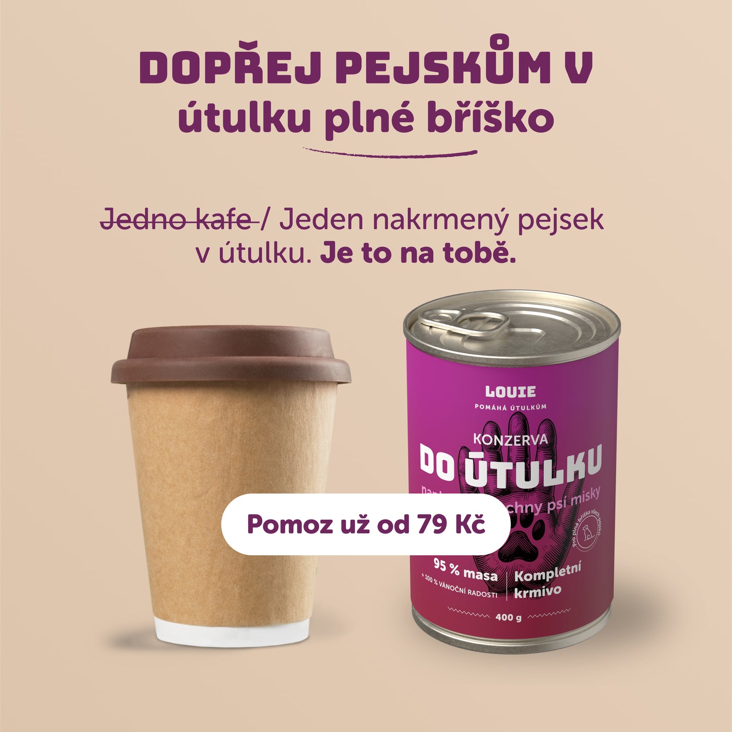 Balíček do útulku 16 ks, 400g - LOUIE pomáhá útulkům
