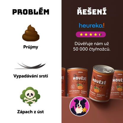 Výhodné balení 8ks - Hovězí s dýní, cuketou a prebiotiky 400g