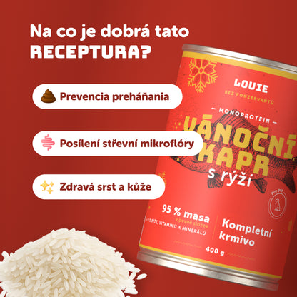 Výhodné balení 8ks - Vánoční kapr s rýží - 400g