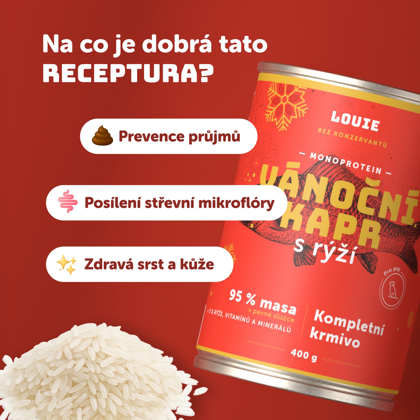 Vánoční kapr s rýží 400g