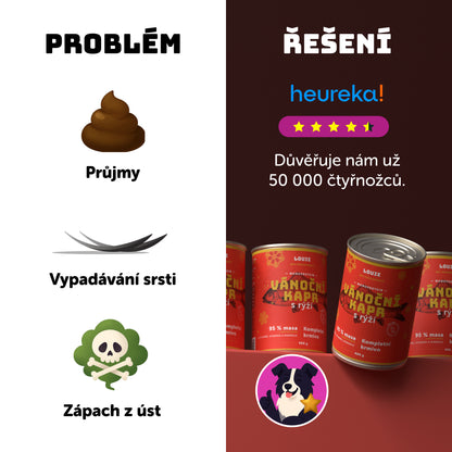 Výhodné balení 8ks - Vánoční kapr s rýží - 400g