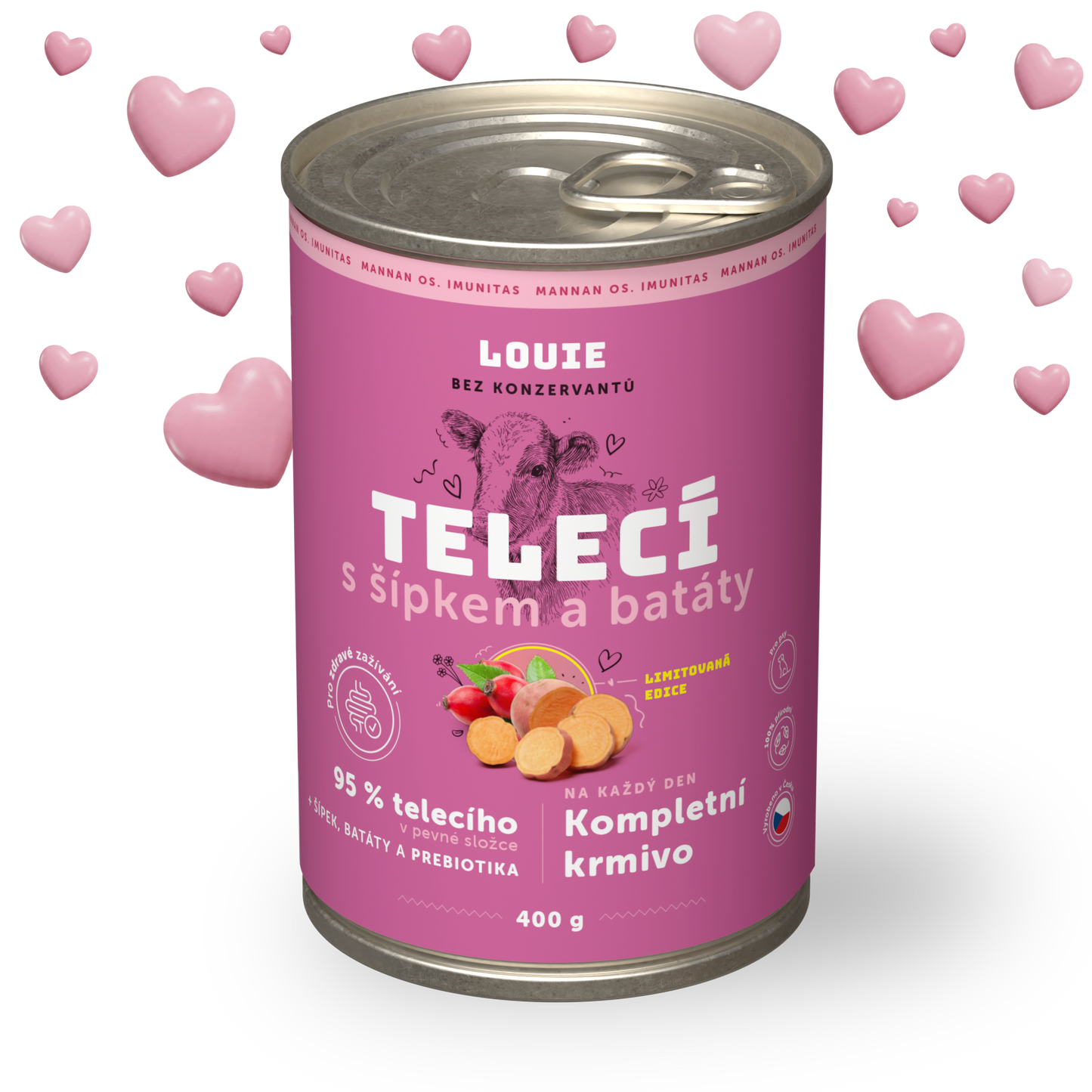 Telecí s šípky, batáty a prebiotiky 400g