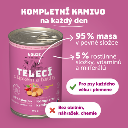 Telecí s šípky, batáty a prebiotiky 400g